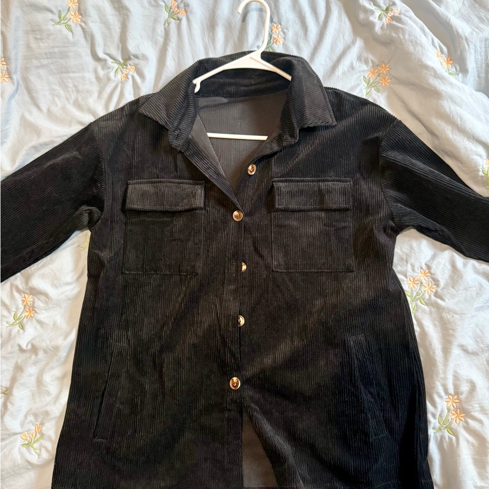 Black Corduroy Women's Jacket